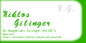 miklos gilinger business card